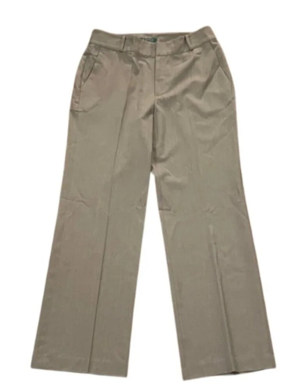NWOT Lauren Ralph Lauren Tan Wool Trouser Pants Womens Size 10 Career Classic